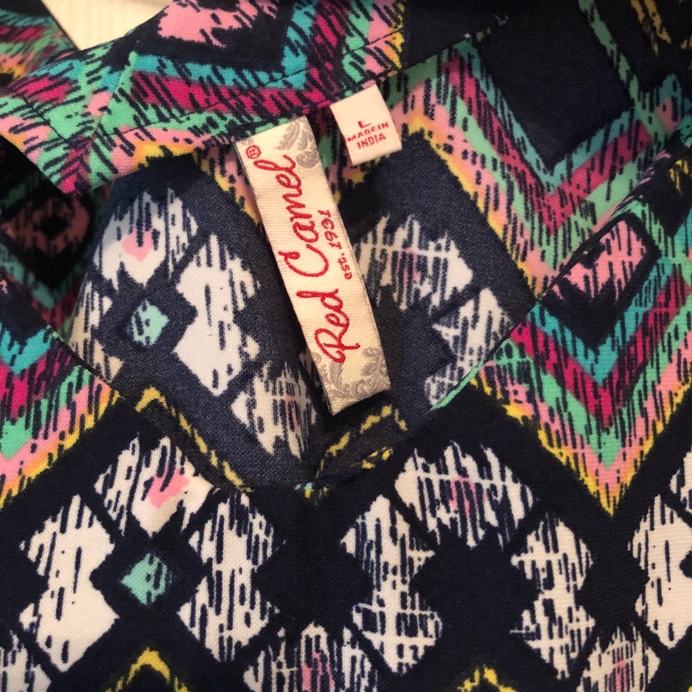 Multicolor Aztec Print Dress - Picture 3 of 3